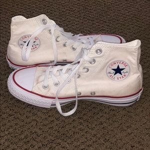 Good condition white converse high tops